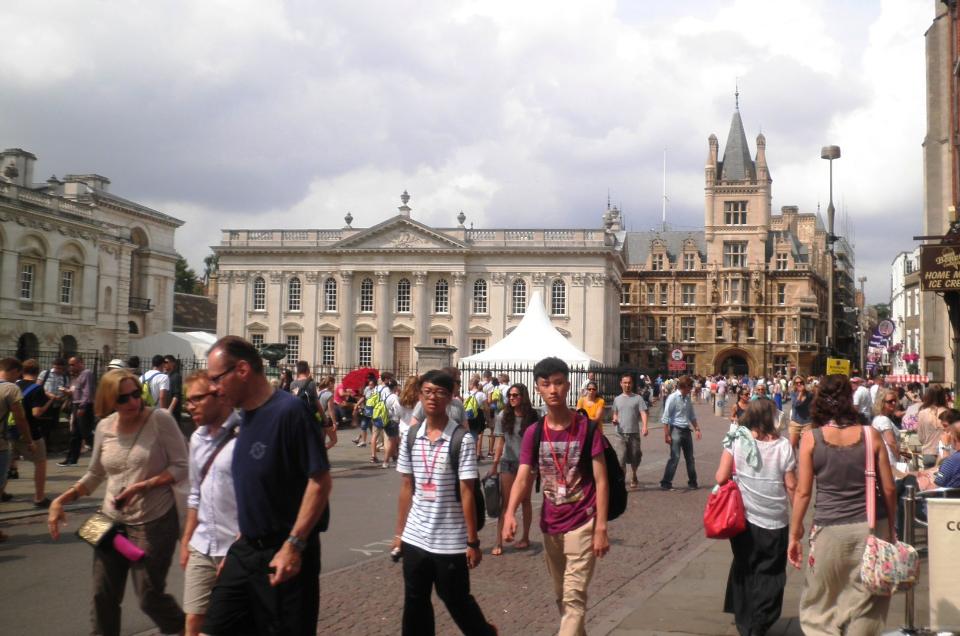 Students and visitors in Cambridge
