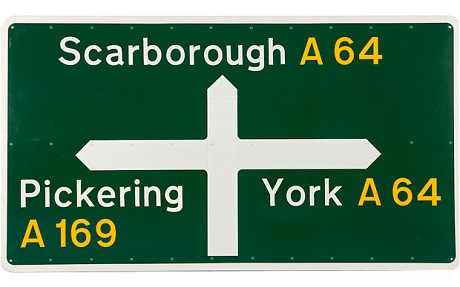 Highway code direction sign