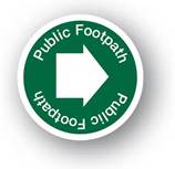 Public footpath sign